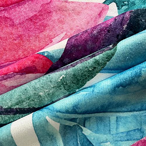 Icosamro Floral Beach Towel Round Oversized Palm Tree Tropical Flower Extra-Large Circle Microfiber Lightweight Beach Blanket For Kids Baby Girls Boys Women Men Cruise Pool Travel, 59 Inch #TOP4