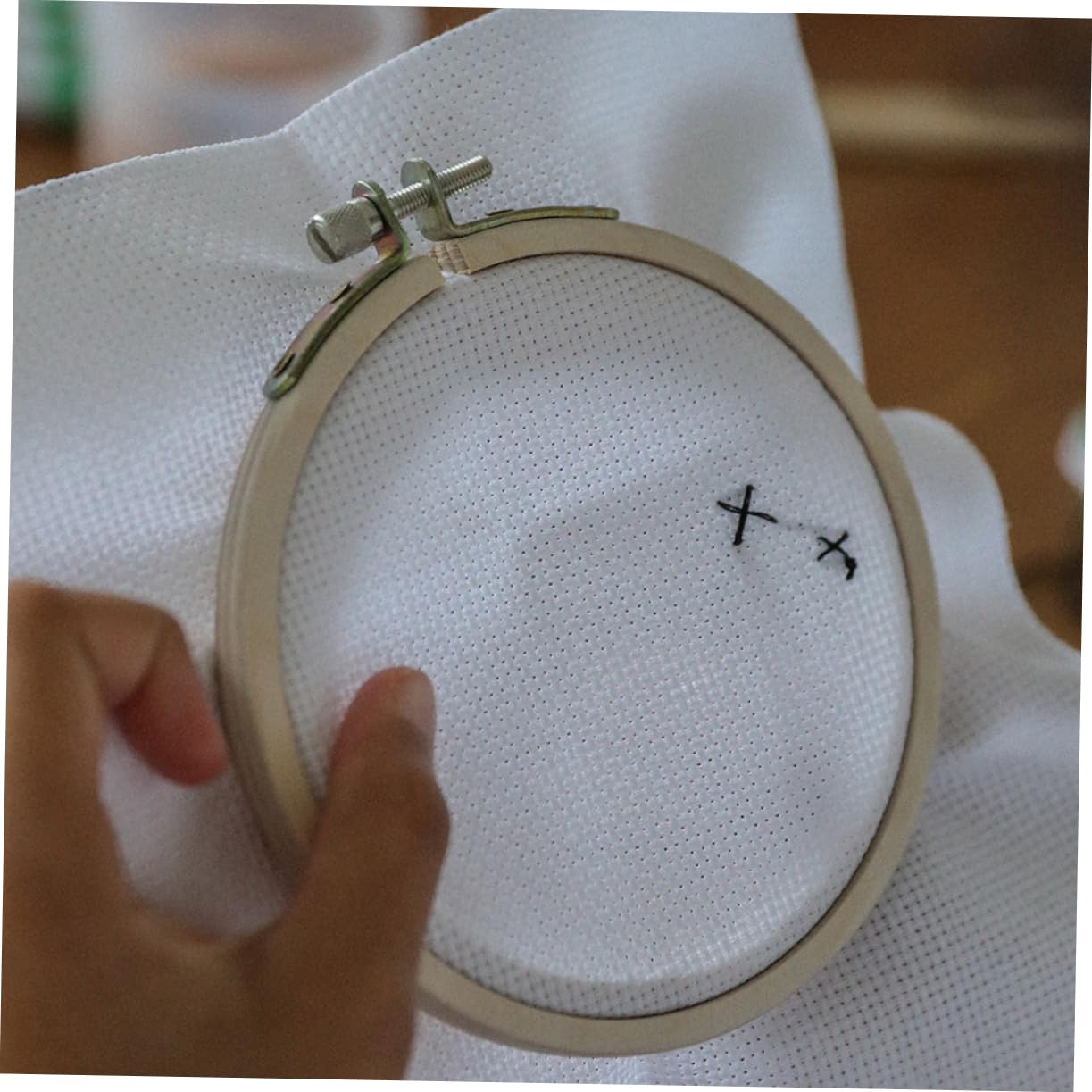 VILLCASE 4 Sheets Cross Stitch Fabric Mesh DIY Embroidery Gridding Cotton White