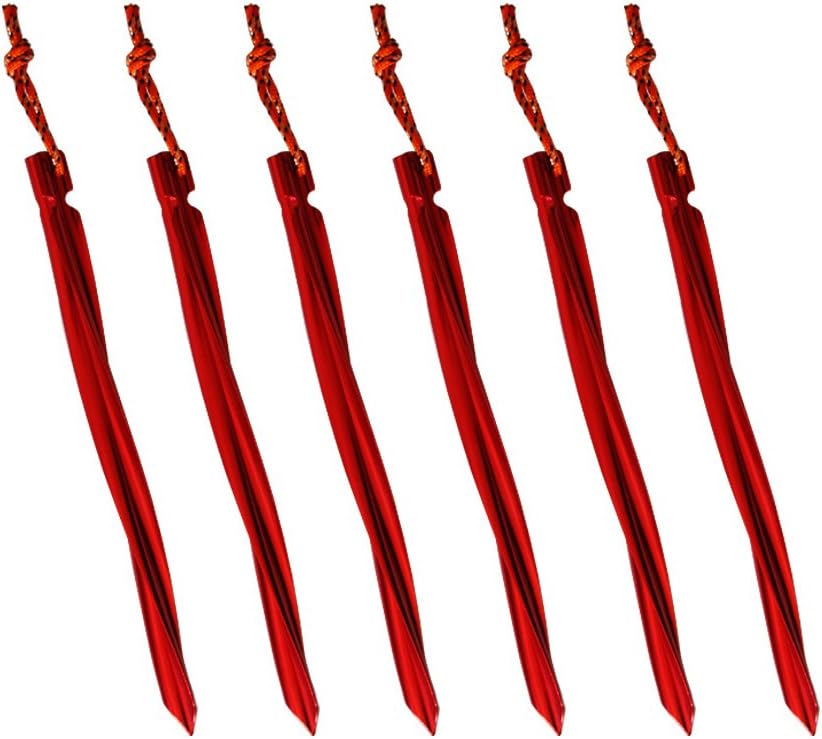 HYFAN Outdoor Tent Tarp Stakes Lightweight Aluminum Alloy Spiral Stakes