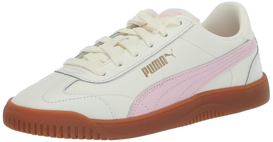 PUMA Womens Club 5v5 Sneaker - 7.5 - Warm White-whisp of Pink-puma Gold