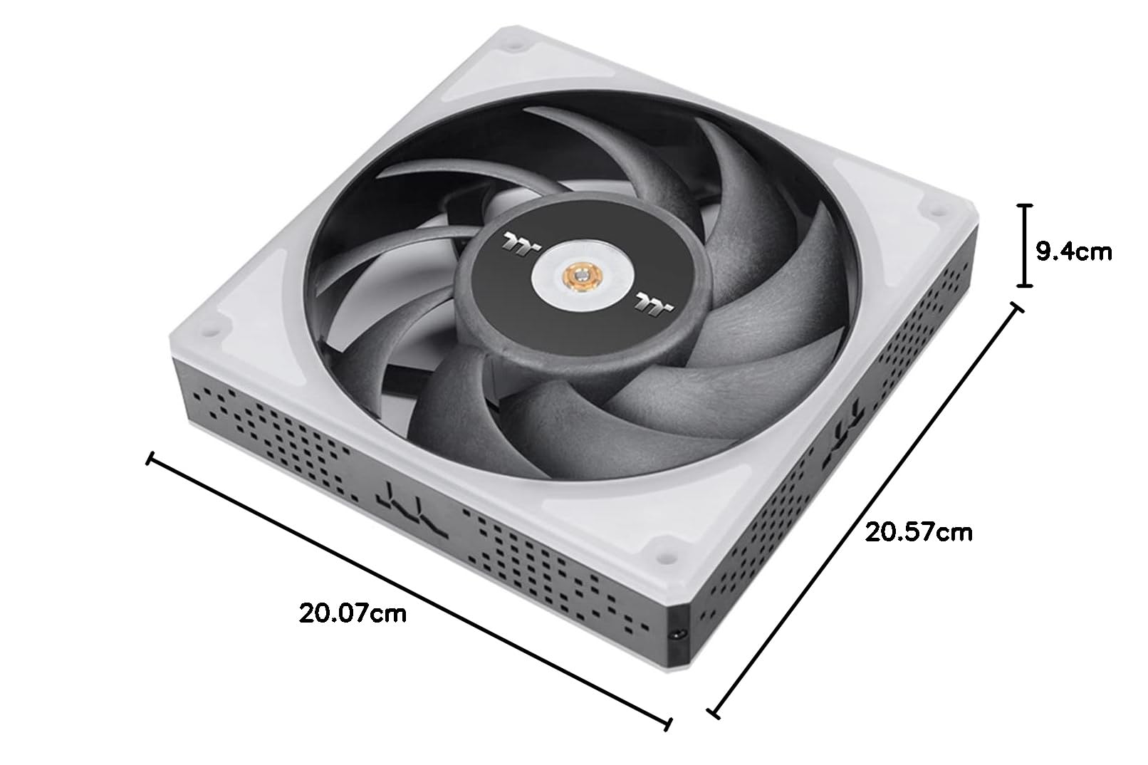 Thermaltake TOUGHFAN - Ventilador de radiador 14 RGB, paquete de 3, 16.8 millones de iluminación RGB, flujo de aire máximo 107 CFM, CL-F136-PL14SW-A