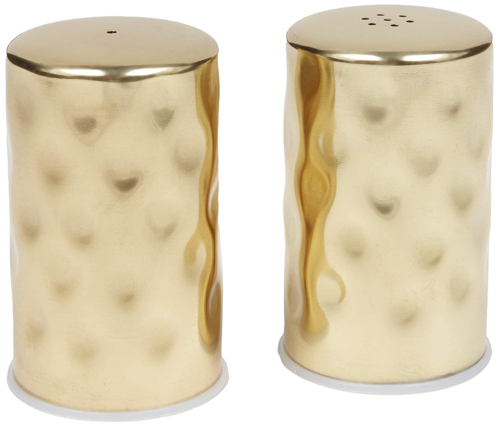 American Metalcraft GHSP2 Hammered Salt & Pepper Shaker Set, Gold, 2-Ounces Each