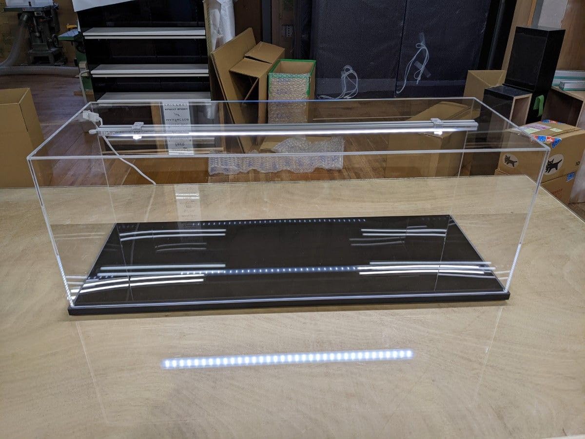 アクリルショーケース 透明5面体 LED付き たあ様 アクリルショーケース