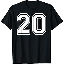 20 Number Twenty Team Sports Graphic Design Matching Varsity T-Shirt