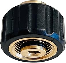 M&M Smartek Hochdruckreiniger Adapter M22 IG auf 1/4" IG - Anschluss 1: M22x1,5 Innengewinde - Anschluss 2: 1/4" Innengewinde - Material: Messing mit Kunststoff-Schutz