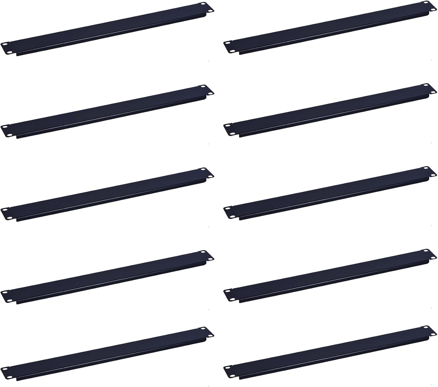 RackPath 1U Blank Rack Mount Panel Spacer (10 Pack) for 19in Server Rack Enclosure or Network Cabinet