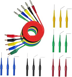 OSALADI 20 Pçs/Conjunto Plugue Banana Plugues Jacaré Multímetro Leva Kit De Teste Elétrico Clipe Jacaré Para Plugue Banana Fio De Teste De 4 Mm Clipe Jacaré Para Plugue Banana De 4 Mm