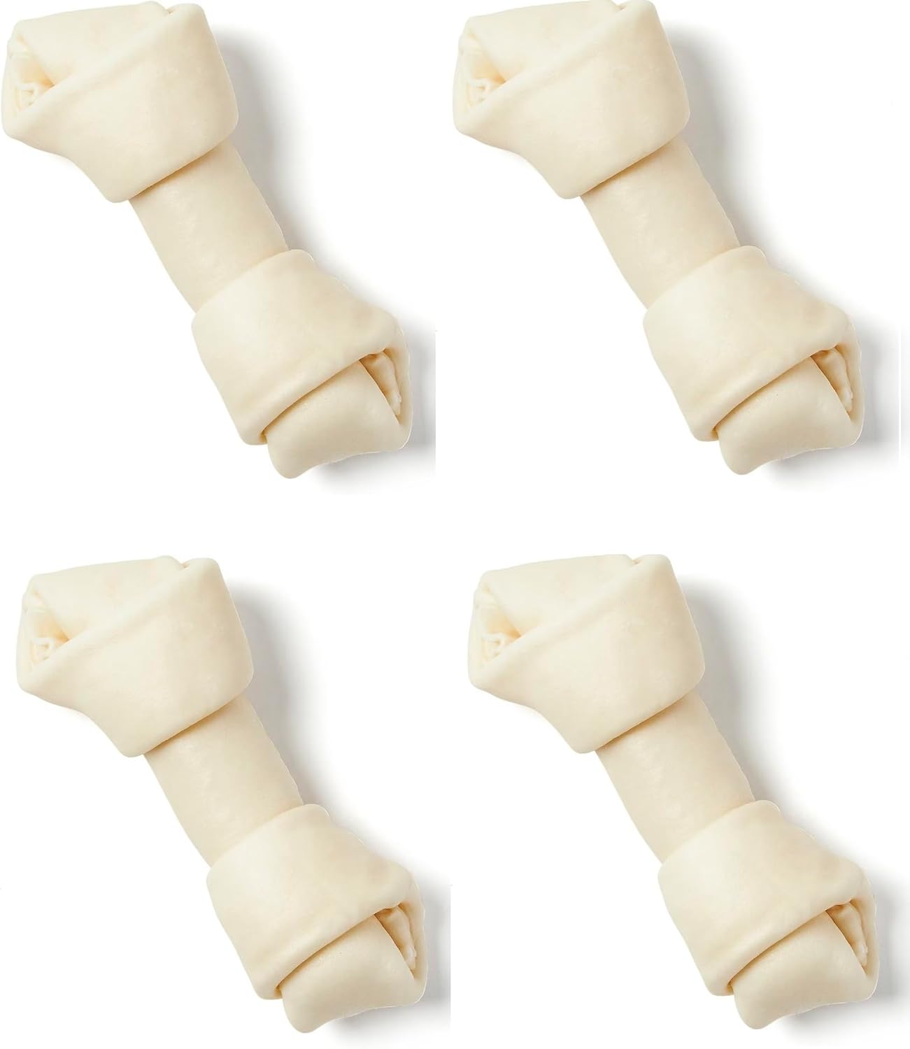 Dog Dental Health Removes Plaque and Stimulates Gums 6 to 7 Inch Rawhide Bones (10 Bones)