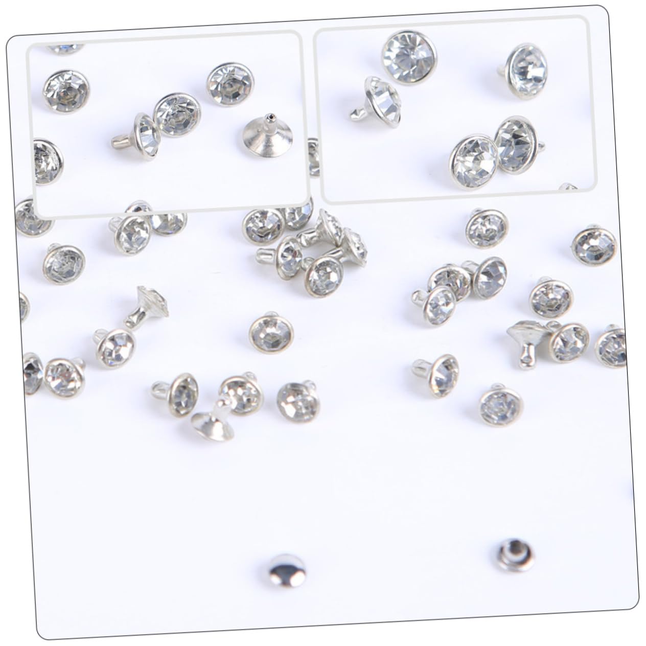 VILLCASE 1000sätze Nieten Glitzernde Rivets Für Kleidung Taschen Und Schuhe Hochwertige Nieten Einfach Anzubringen Für Kreative Bastelprojekte Und Individuelle Modegestaltung