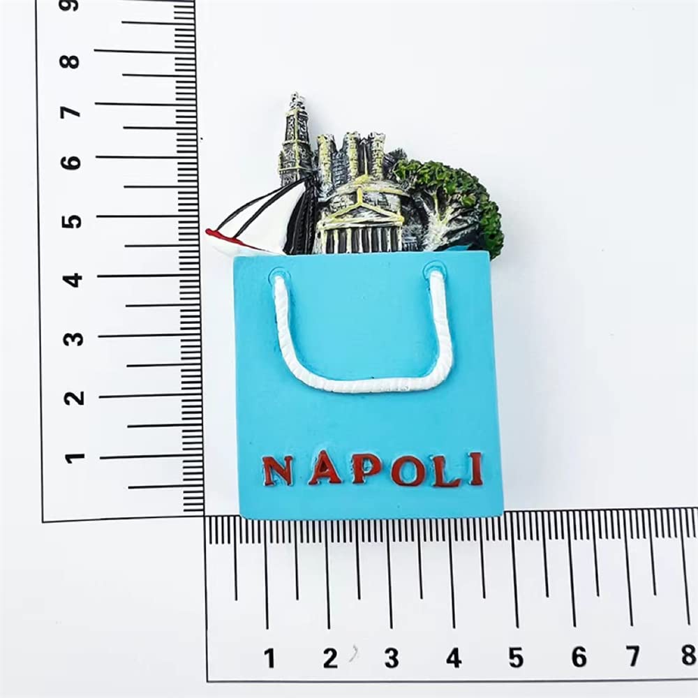 Magnete Frigorifero 3D Napoli Campania Italia – Souvenir Da Viaggio, Regalo Idea, Decorazione Magnetica Per Casa E Cucina, Collezione