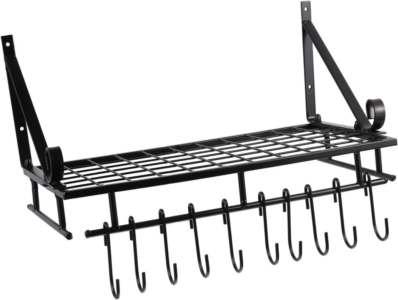 1pc Multifunction Kitchen Storage Rack for Pot Covers Hook Design Space Saving Kitchen Accessory for Home Restaurant and Easy to Clean for Organizing Utensils