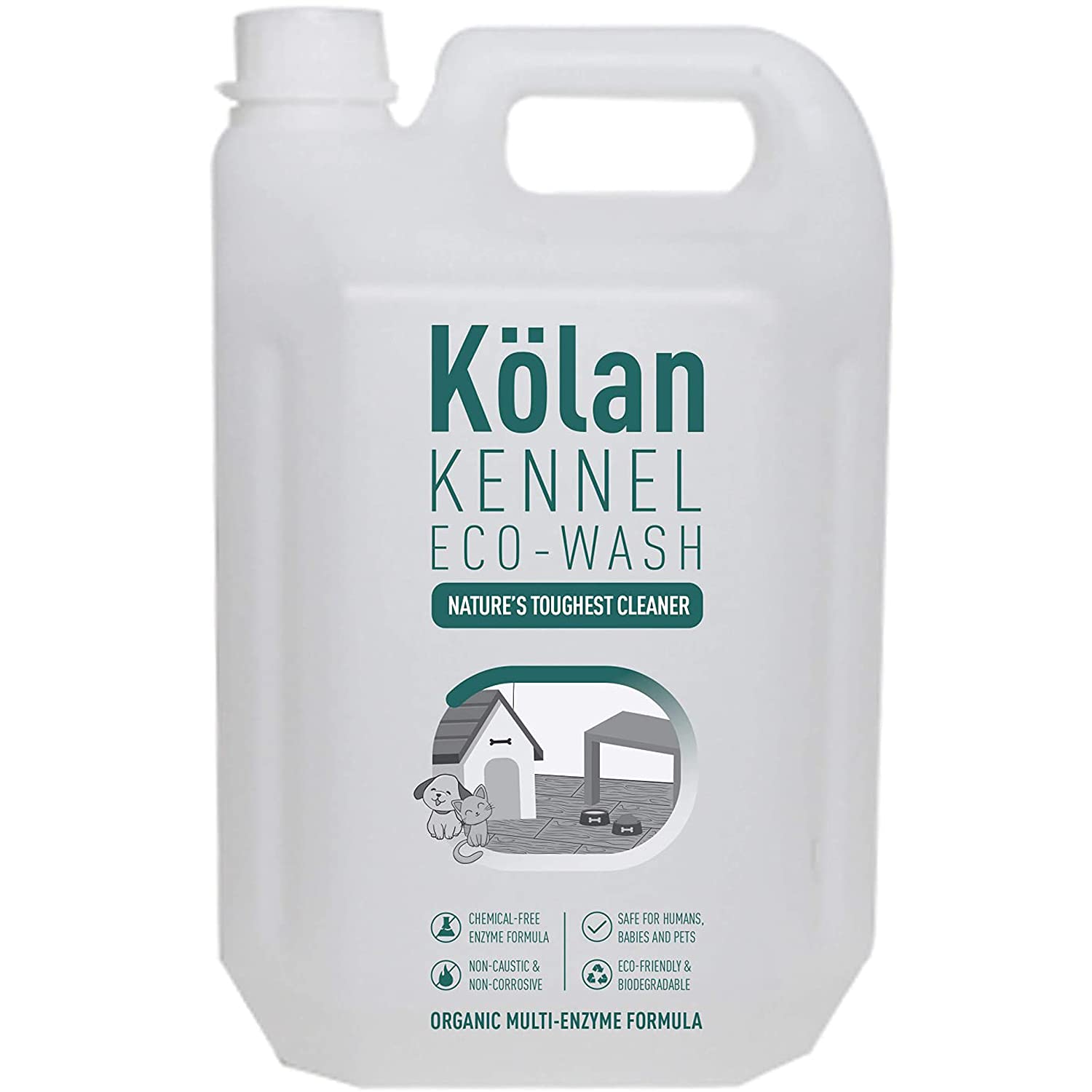 Kolan Organic Enzyme Based Biodegradable Kennel Eco Wash 5L Can