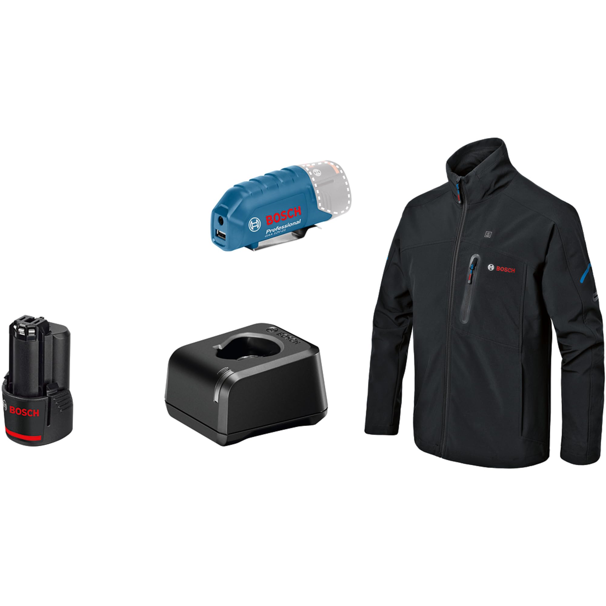 Veste chauffante Bosch pour travailler au froid en taille L avec batterie