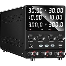 Dual Channel Output Adjustable Laboratory Power Supply 300W-720W Encoder Knob Precise Adjustment Voltage Current Stabilize Color SPS3010-2KD, Size AC 110V