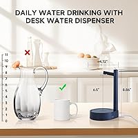 Vista 6 de Water Dispenser for 5 Gallon Bottle – Desktop Electric Water Pump with USB-C Fast Charging, Portable 5 Gallon Water Jug Dispenser for Home, Office