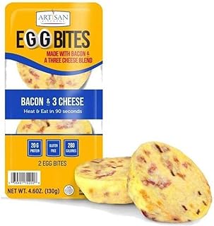 Artisan Kitchens Bacon and Three Cheese Egg Bites - 2 count per pack -- 7 packs per case.