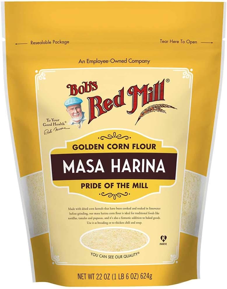 Golden Masa Harina Corn Flour, 22oz (Pack of 4) - Vegan, Kosher