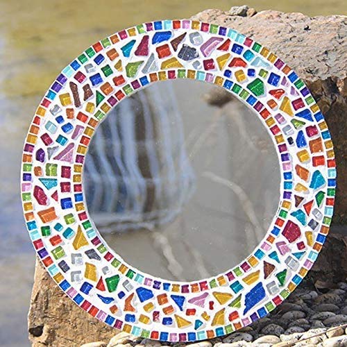 Mosaic Tiles,Glass Tiles, Shine Crystal Mosaic Glass Pieces Bulk Assorted Square And Triangle Glitter Crystal Mosaic Tiles For Home Decoration Or Diy Crafts 200G (Black) #TOP6