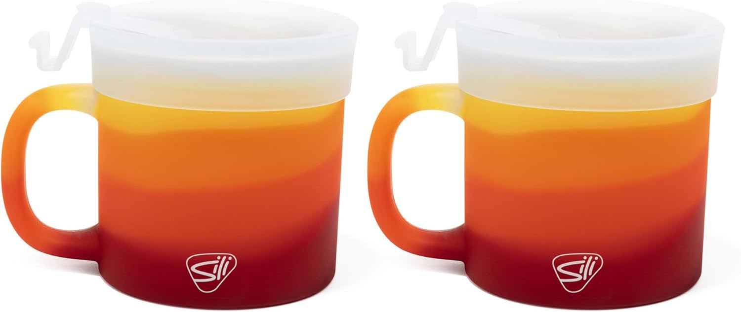 Silipint Coffee Mug 16oz 2 Pack Marigold Silicone