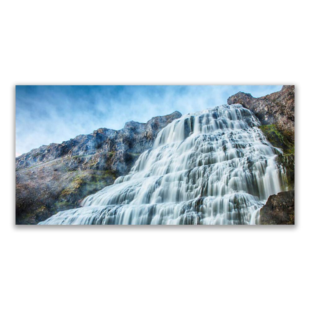 Impression sur verre acrylique 140x70cm tableau mural plastique nature cascade