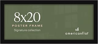 Americanflat 8x20 Picture Frame - Engineered Wood - Black