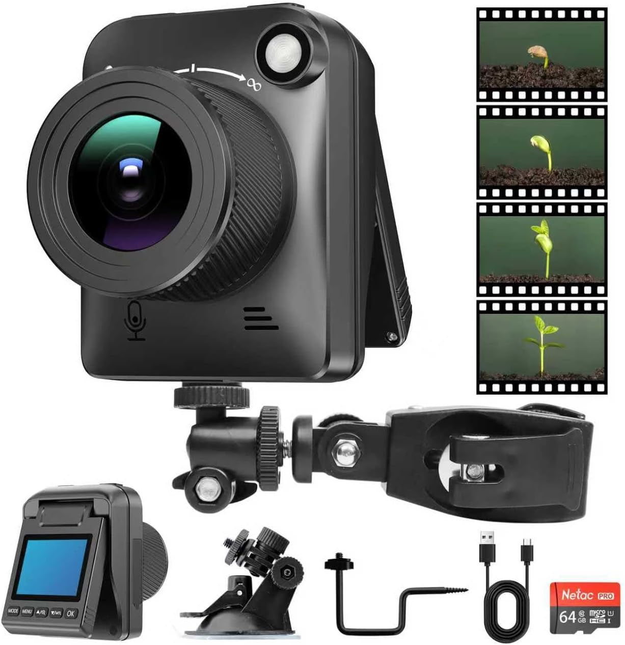 Time Lapse Camera, 4K FHD Timelapse Camera for Outdoor, Equipped with IP66 Waterproof, 32GB TF Card, 180 Days Standby for Recording Construction, Plant Growth, Weather Change