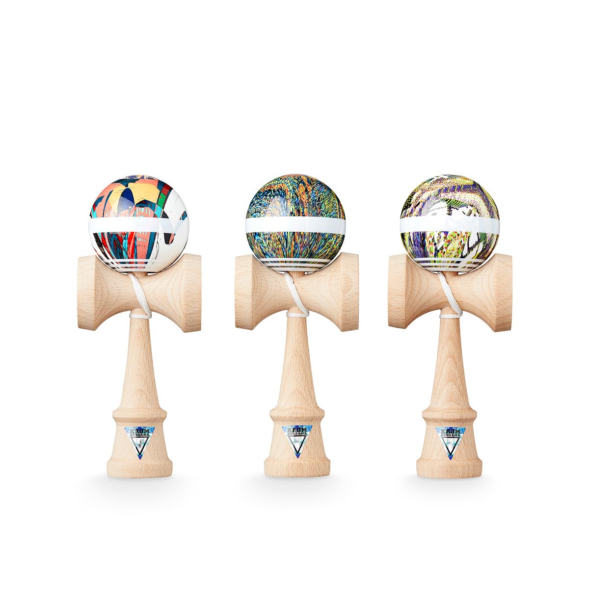 KROM - Kendama Pro NOIA 5 - Oryginalny japoński bilboquet - Drewniana zabawka dla dorosłych i dzieci - Opakowanie: Zapasowy sznurek + Darmowe naklejki
