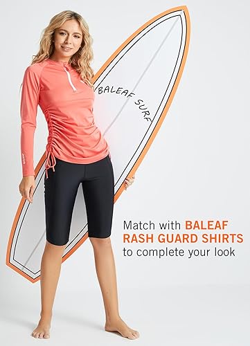 Miniatura 6 de baleaf Women's Swimming Shorts Long Leggings SPF UV UPF50+ High Waist Swimsuit with Pockets for Swimming Surf Beach