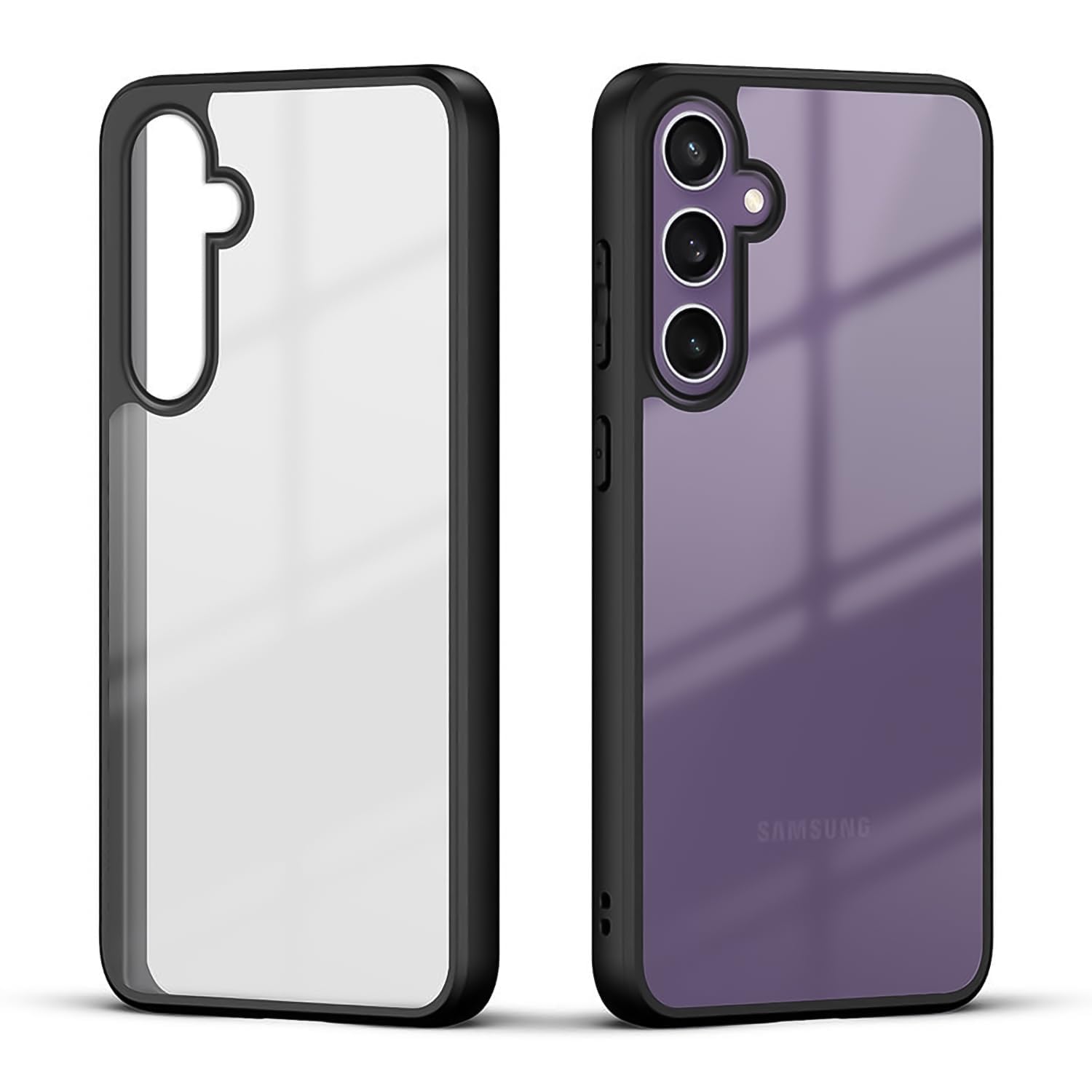 Dl3 Mobilak Crystal Clear Case for Samsung Galaxy A17 / A26 5G, Military Grade Drop Protection, Transparent Protective Slim Cover - Black