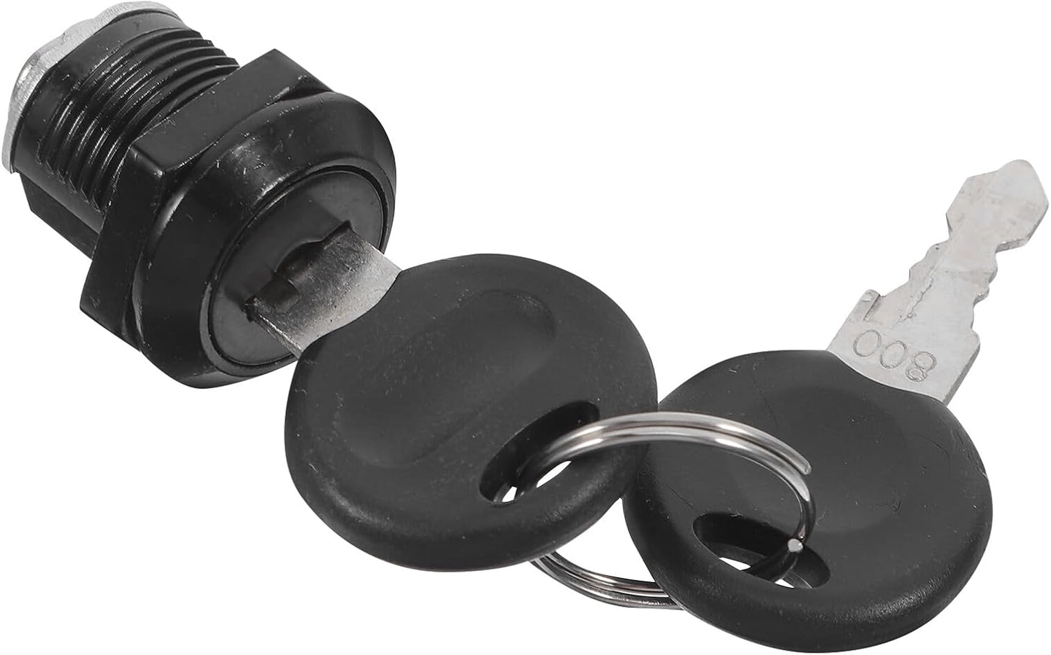 Black Offset Cam Lock Set with Keys Thumb Mailbox Lock Black Steel Security Replacement for Rv Tool Box Home and Office Use