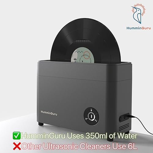 Miniatura 7 de Limpiador ultrasónico de discos de vinilo, máquina de limpieza ultrasónica de discos de vinilo de 40 kHz con secado automático, kit limpiador de