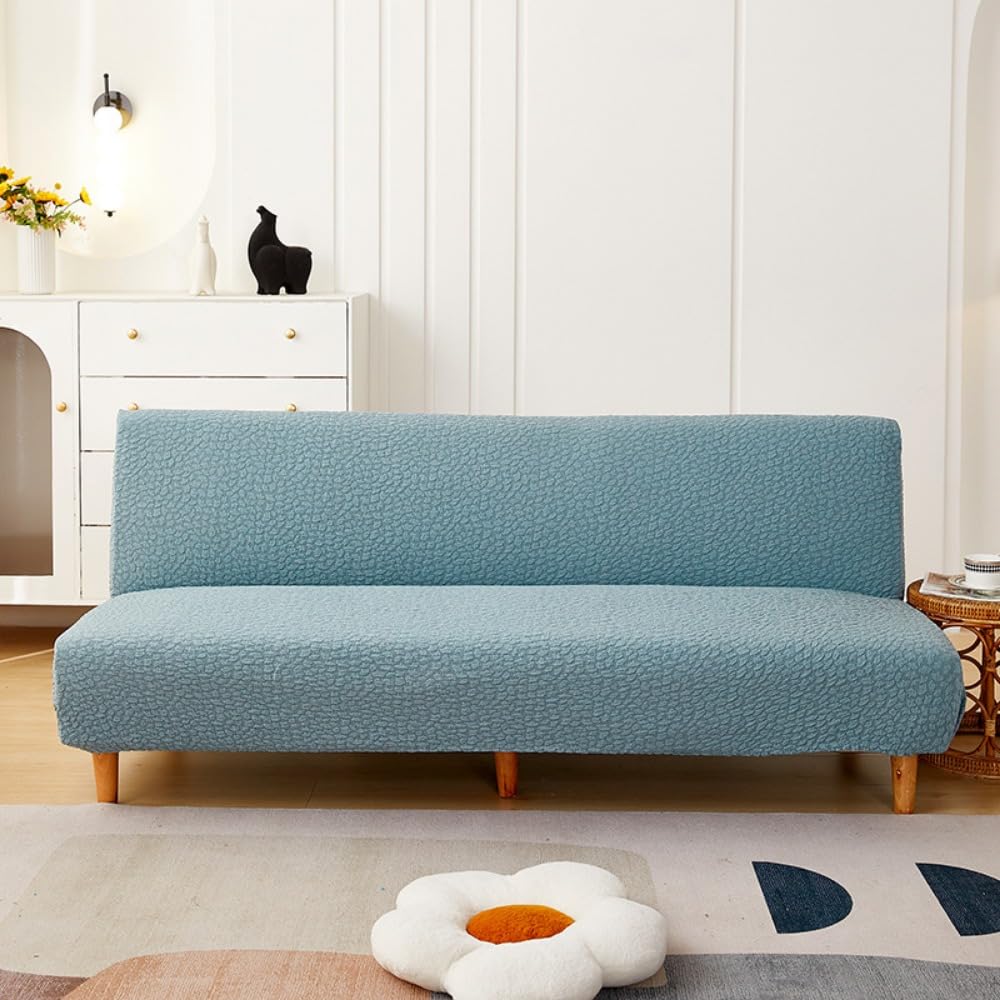 Couvre canapé extensible haut de gamme en seersucker pour clic clac