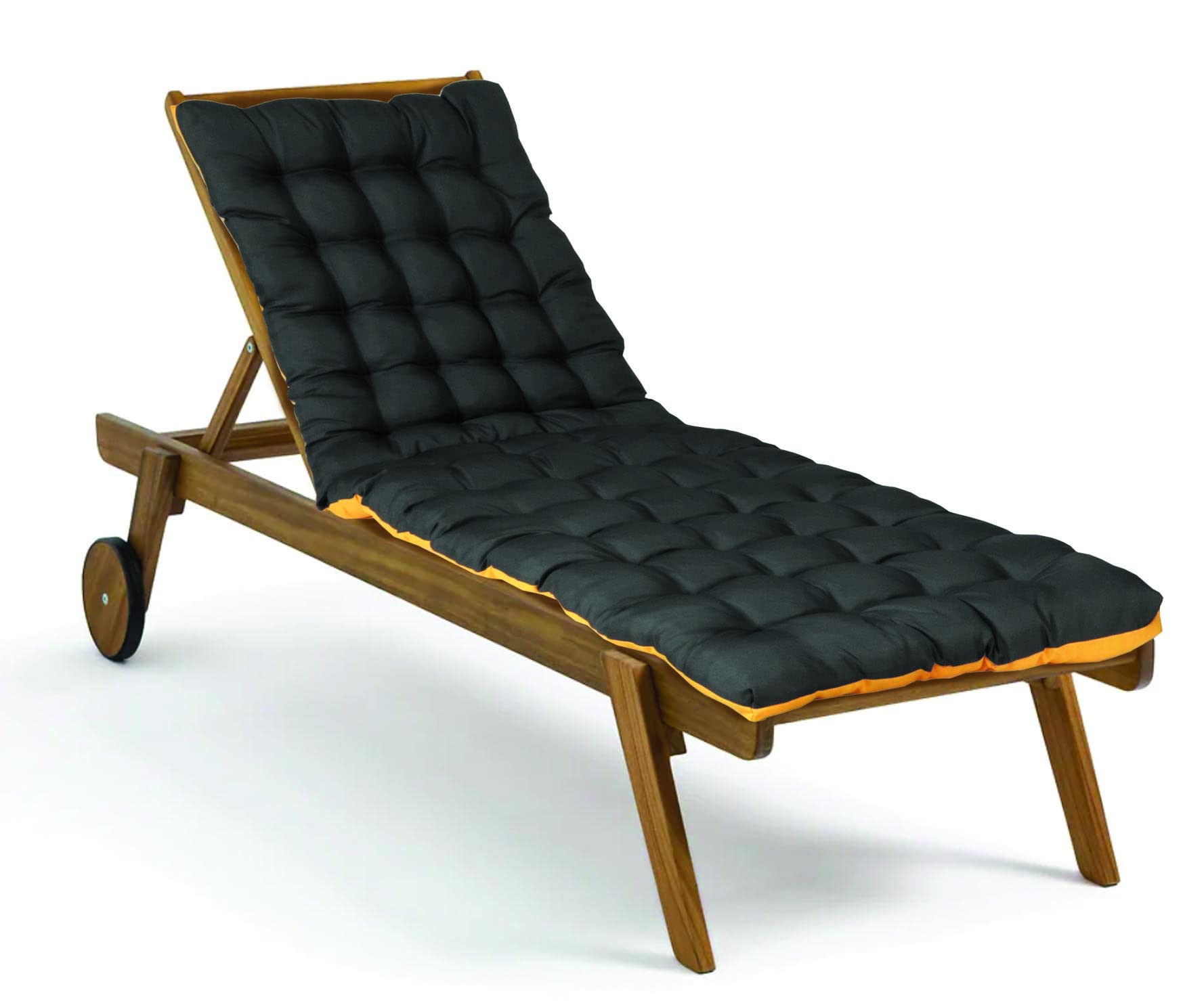 Atout Ciel Cuscino trapuntato bicolore per bagno di sole 190 x 60 cm giallo antracite