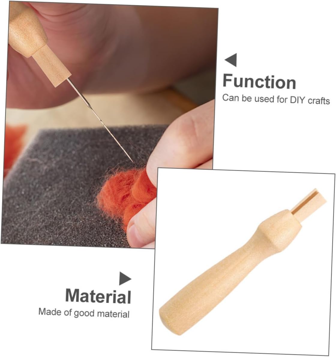 VILLCASE 16Pcs Wool Felting Needles with Ergonomic Handles for DIY Crafts Repair and Embroidery Projects Comfortable Grip for Extended Use