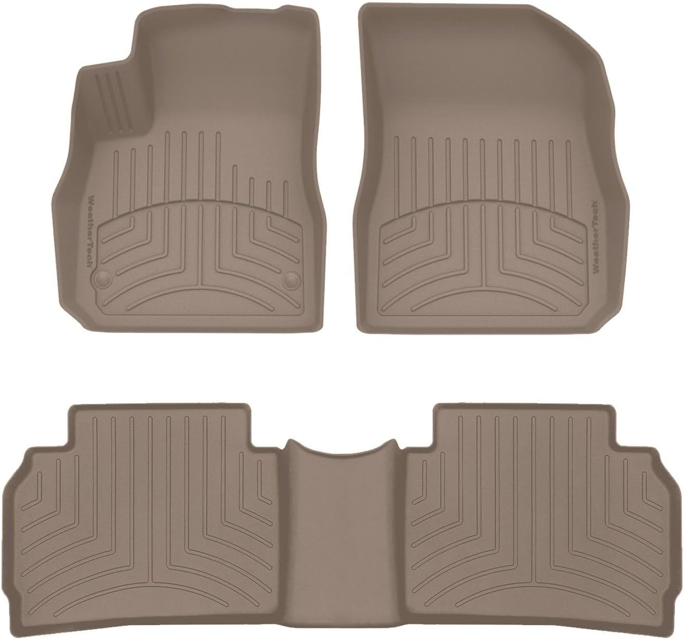WeatherTech FloorLiner HP Custom Fit Floor Mats for Chevrolet Malibu 1st & 2nd Row (44903-1-2IM), Black