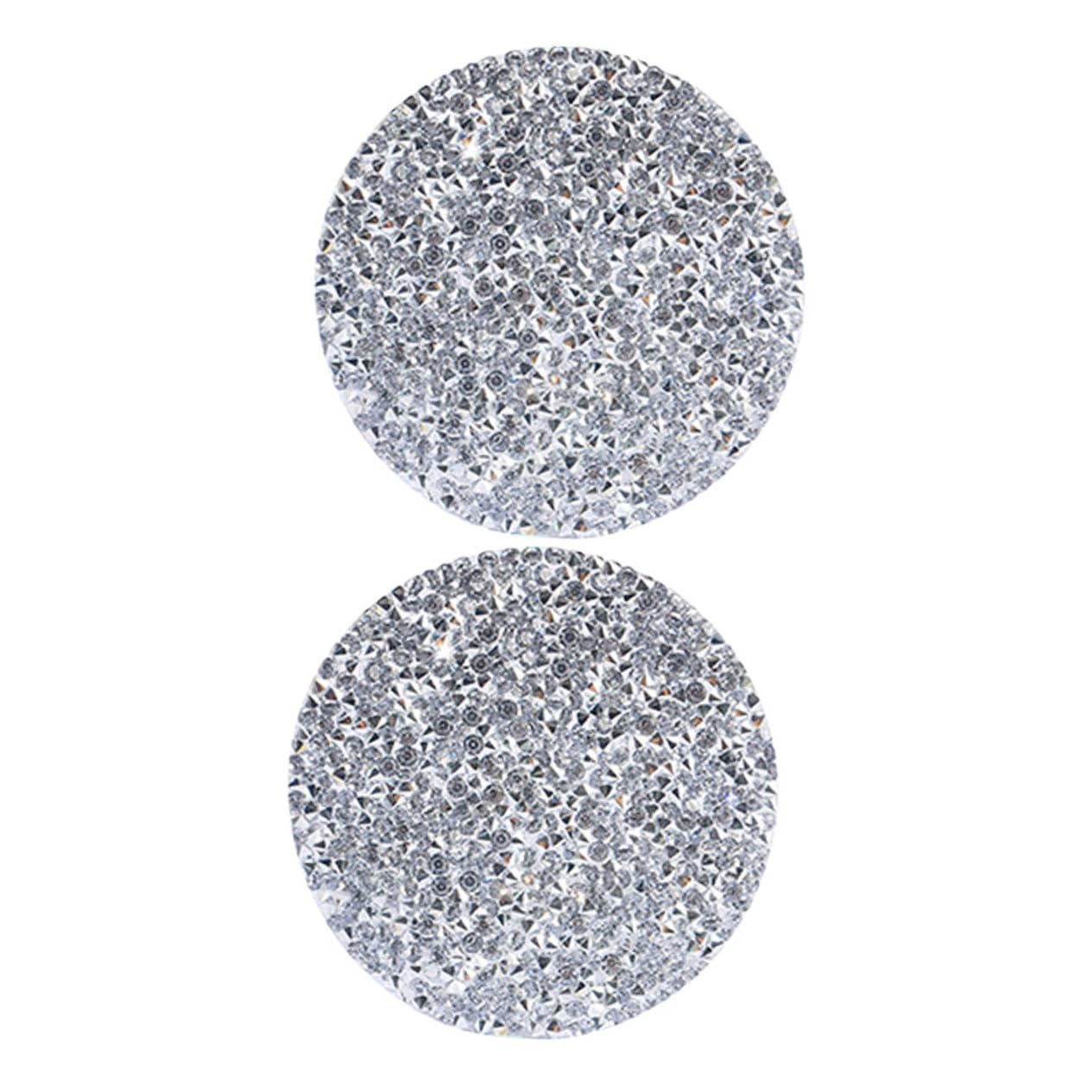 GLEAVI 2pcs Rhinestone Non- Holder Inserts for Automotive Use Drink Elegant Decoration for Vehicle Interiors
