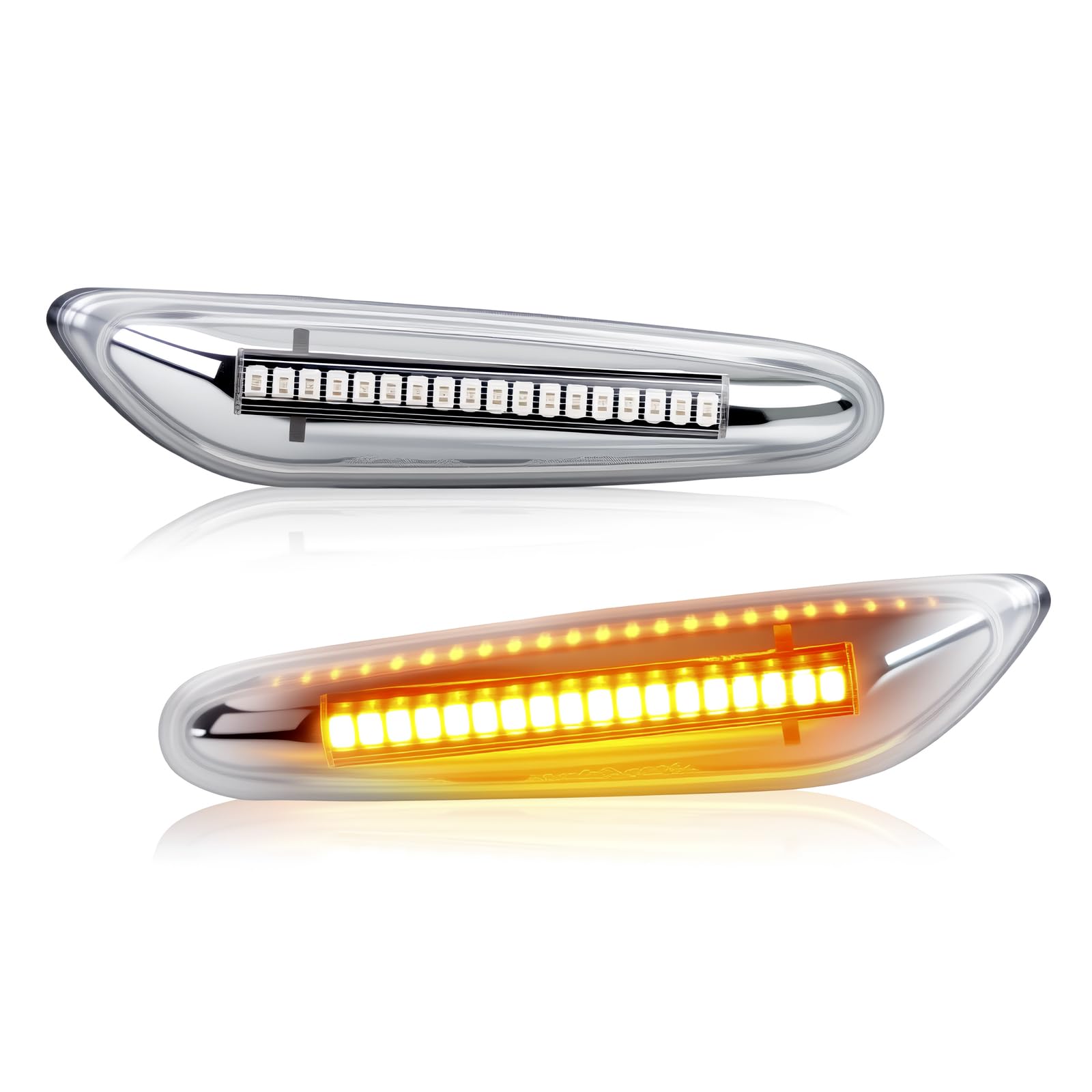 Amazon.com: D-Lumina Chrome LED Side Marker Turn Signal Lights