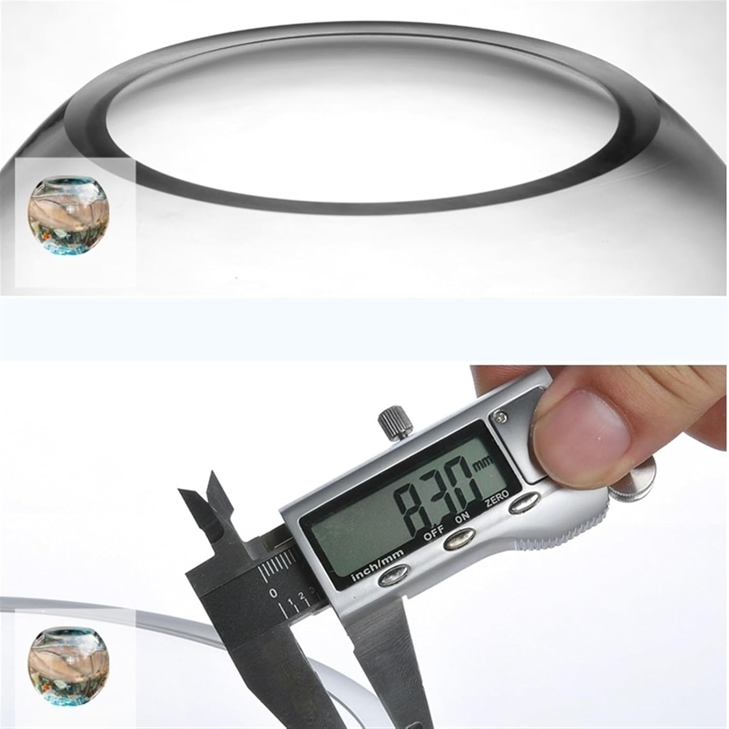 GRFIT Aquarium Thickened Transparent Glass Fish Tank, Large Round Tank for Fish, Desktop Aquarium, Fish Tank for Living Room, Turtle Tank Fish Aquarium(Small)