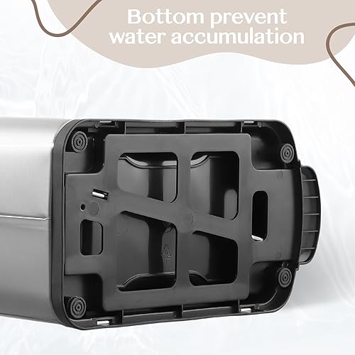 Miniatura 4 de Cubo de basura con pedal de 6 litros, de acero inoxidable con tapa y cubo interior, cubo de basura con pedal con baja automática y cierre suave,