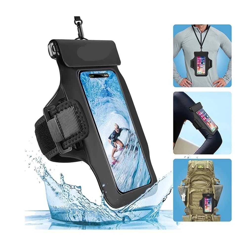 Opaska na ramię wodoodporna torba na telefon do pływania, surfingu, nurkowania, torba na telefon (różowa)