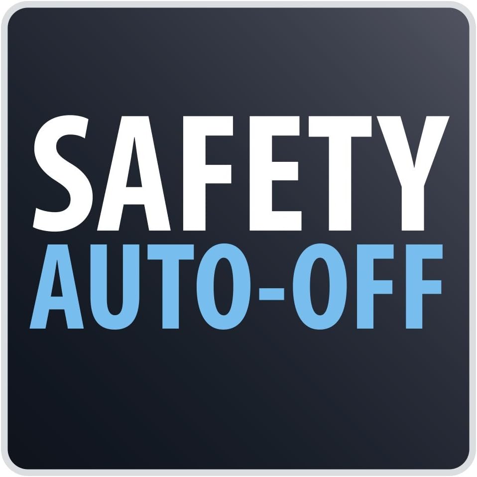 Graphic stating 'SAFETY AUTO-OFF'