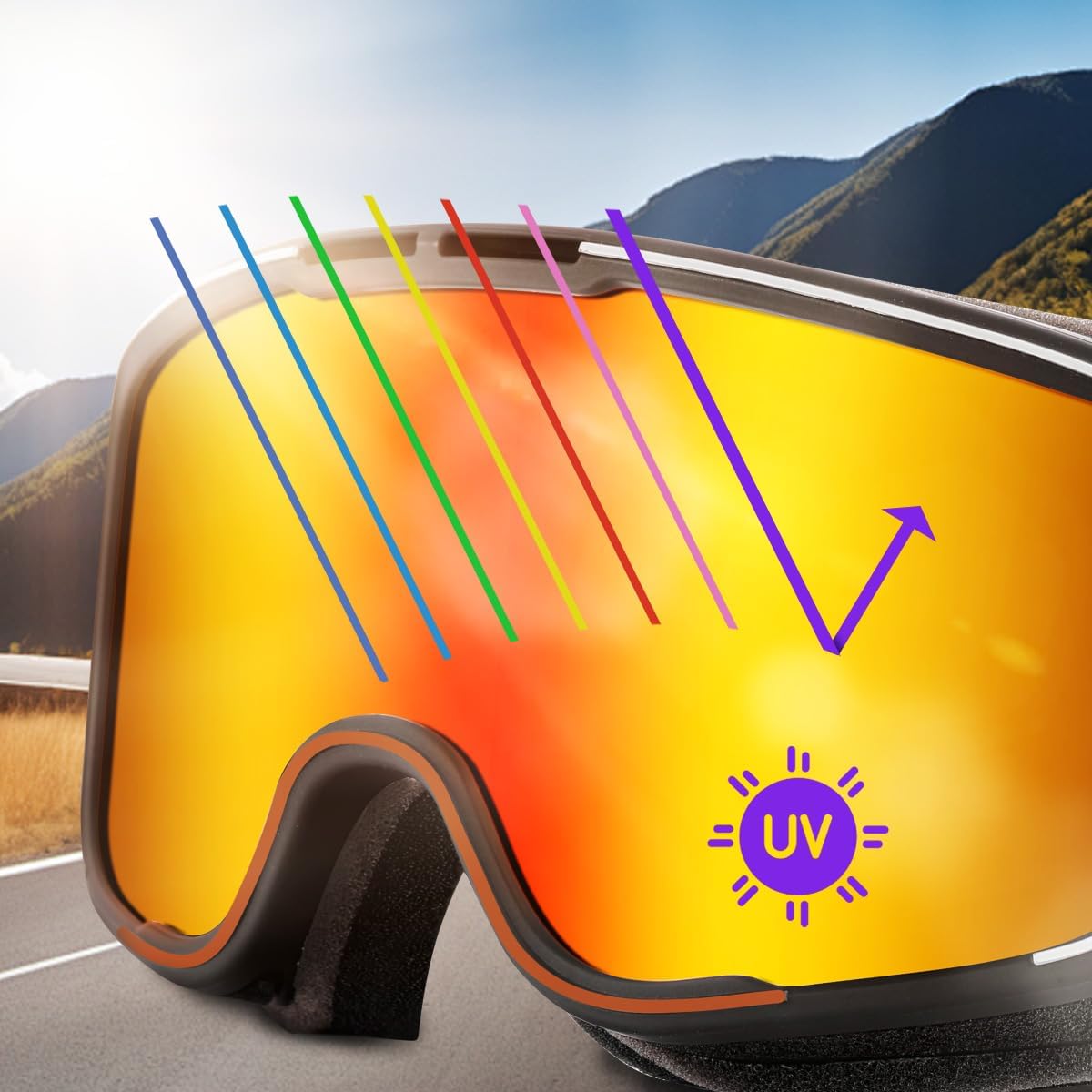 Motorcycle Goggles 2 Pack - Dirt Bike Goggles Motocross Goggles ATV Riding Off-Road Glasses - Image 3