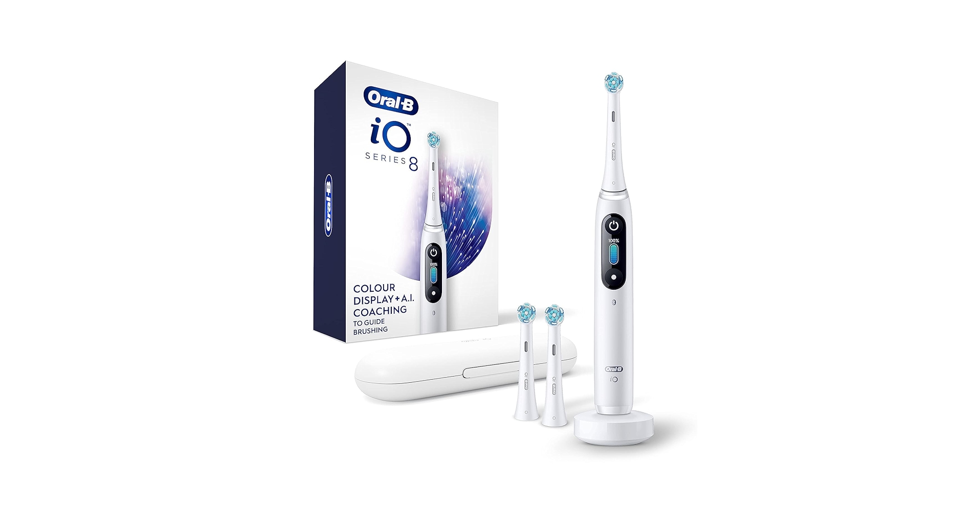 Oral−B IOM82A11BCWT-W WHITE 新品 iO Series 8 Twin Pack in white alabaster | Oral-B