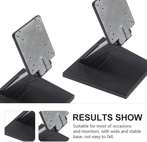 Miniatura 5 de Base de monitor plegable versátil para pantallas LCD, soporte de hierro estable para pantalla de escritorio con base ancha anti-punta, diseño