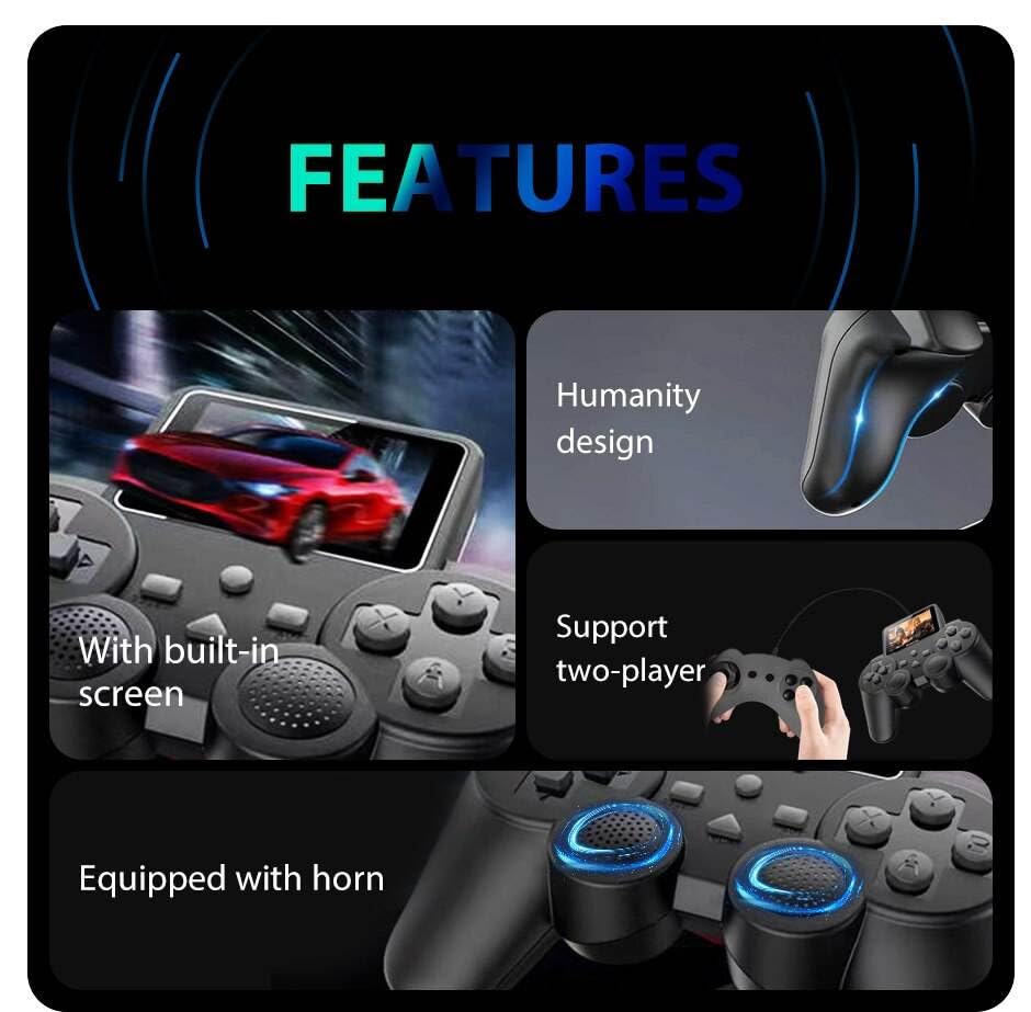 Image of SNAPTRON Wireless Video Games for Tv Gaming Retro Gaming Console with Game Stick Retro Games Old School Station Game 1080p Plug & Play TV Video Game Console| Birthday Gift for Men Black /White Color