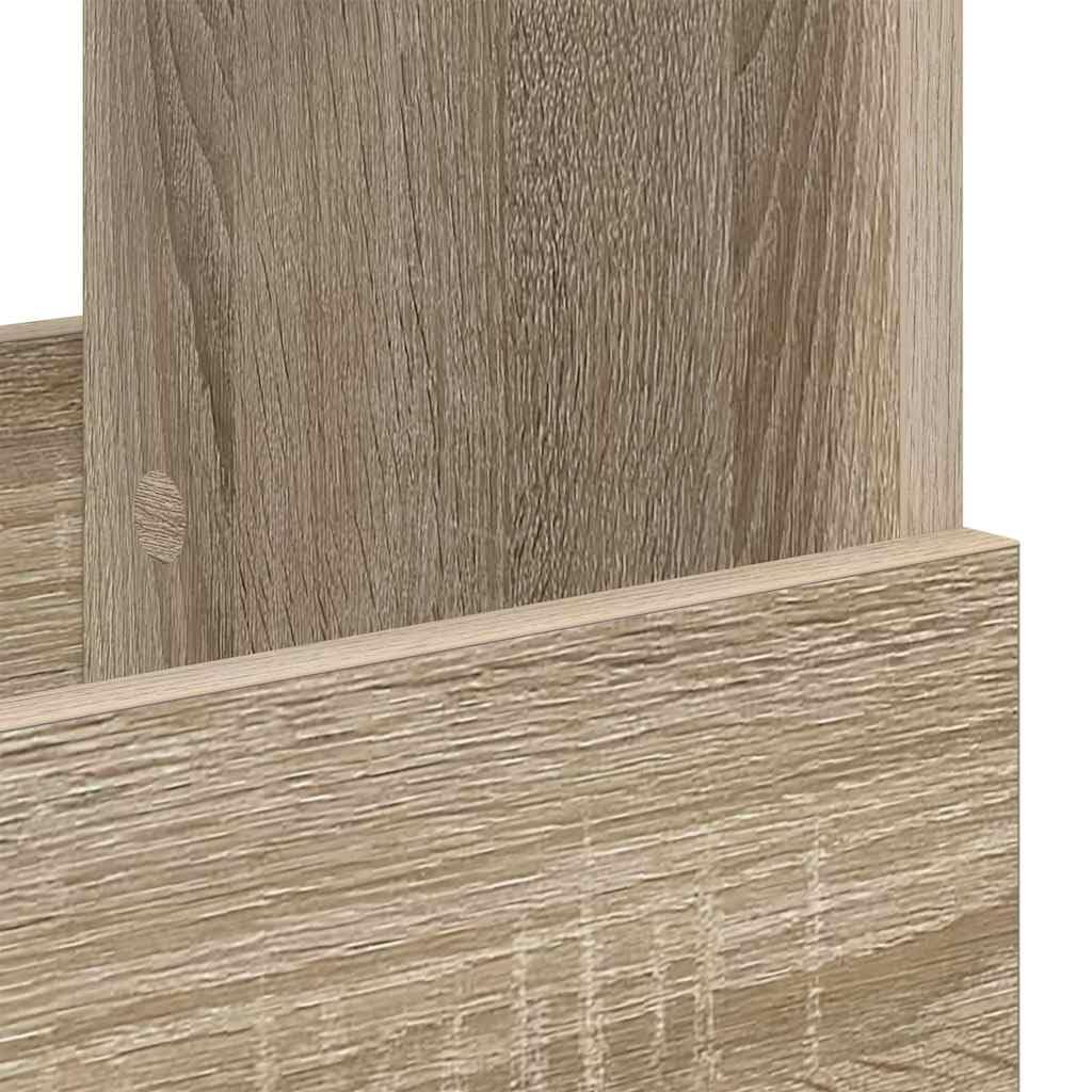 Scaffale portariviste in rovere Sonoma, 68,5 x 30 x 45 cm, portariviste per soggiorno e ufficio, portariviste con spazio e ripiano, per interni