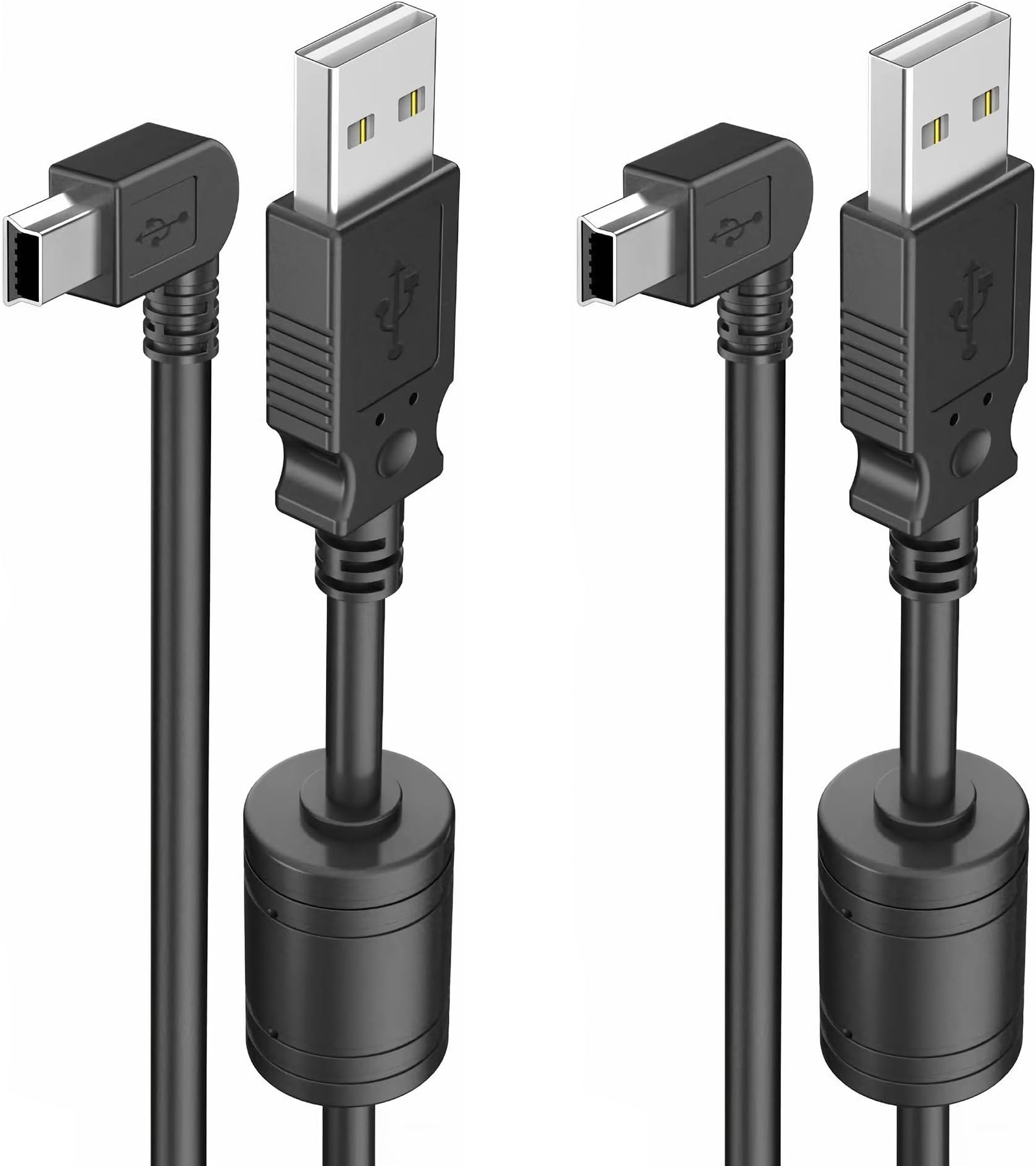 Pixelman 6.6Ft Charger Cable for Garmin, 90 Degree Universal Mini USB Power Cable for Car Navigator GPS, Zumo Xt Drivesmart 65 Dezl Tomtom