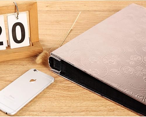 Vista 27 de Vienrose - Álbum grande de fotos (1000 compartimentos), funda de piel sintética, para álbum de boda, familiar, bebé, aniversario, graduación