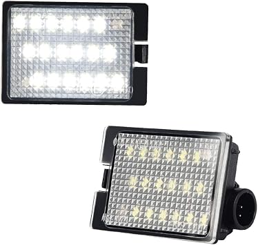 مجموعة مصابيح لوحة ترخيص LED متوافقة مع سيارة دودج دورانجو 6000K بيضاء موديل 2014-2026، عبوة من قطعتين