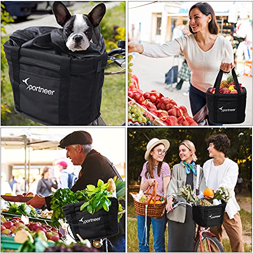 Sportneer Bike Basket Front Handlebar - Quick Release Bicycle Basket Multi-Purpose Detachable Small Pet Carrier Easy… - Image 5
